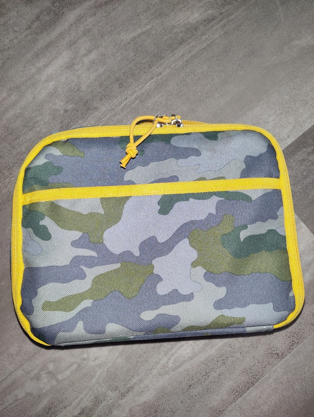Kids Camo Insulated Lunch Box Bag Green Yellow School Lunch Tote